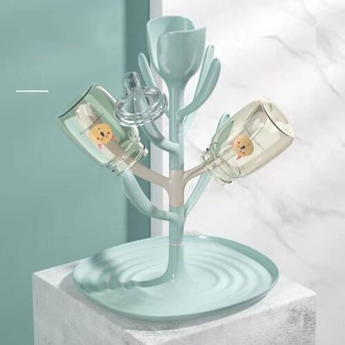 Removable Baby Bottle Drying Rack Baby Bottle Cleaning Dryer Drainer Storage Rack Tree Shape Rack For Babies Bottles