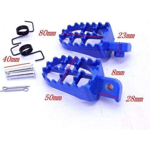 Blue Foot Pegs Rests Pedals for Yamaha PW50 PW80 for Honda XR50 XR70 Dirt Bike