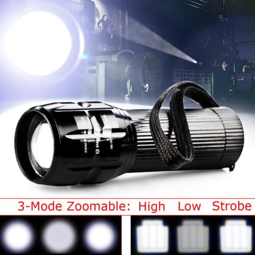 LED Flashlight 2000 Lumens Q5 Torch Lamp 3 Modes Zoomable Camping Cycling Head Light Lantern USE AAA battery