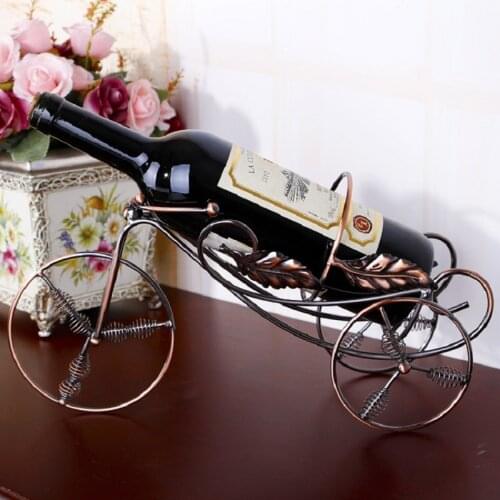 Wrought Iron Wine Rack Creative Bicycle Wine Bottle Holder Shelf Vinho Rejilla Para Copas Kitchen Accessories Decoration Racks