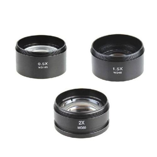 Agnicy Stereo Microscope Accessories 0.3X 0.5X 0.75X 1.5x 2.0x Auxiliary Objective Lens Extender Teleconverter