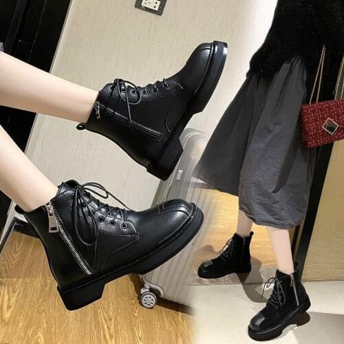 Womens Fashion Ankle Boots Winter 2020 Platform Boots Brand Shoes to Keep Warm