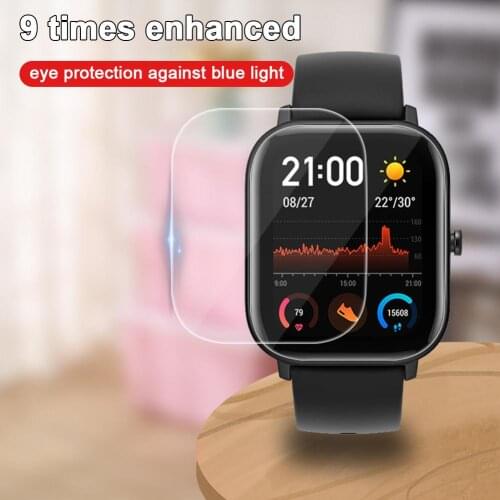 2pcs Protective Dustproof and dustproof Explosion-proof Film Full Screen Soft Film for Huami Amazfit GTS Smart Bracelet 20MM