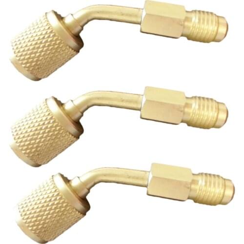 3pcs Brass R410A Air-controlling Port Adapter Charging Vacuum Converts Ductless Mini Split System