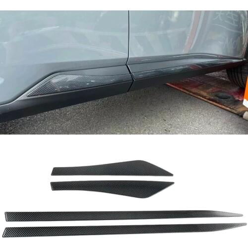 Car Styling 4PCS Carbon Fiber Printed Side Door Car Body Molding Strips Cover Trim for Nissan Rogue X-Trail T33 2021 2022
