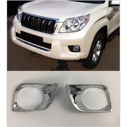 Accessories For Toyota Land Cruiser 150 Prado LC150 FJ150 2010-2013 ABS Front Fog Lamp Cover Light Trim Chrome Car-Styling