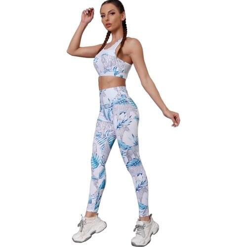Seamless Leggings Women Fitness Yoga Set Animal Print Workout Clothes Track Suit High Waist Pants Sports Bras Gym Jogging Set