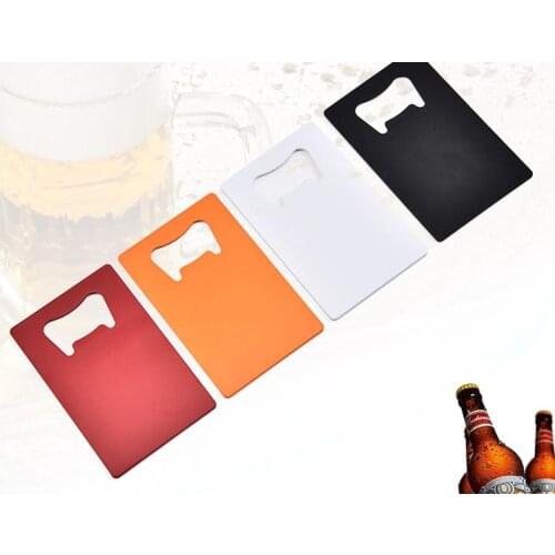 Wallet Size Stainless Steel Opener 4 Colors Credit Card Beer Bottle Opener Business Card Bottle Openers SN1965