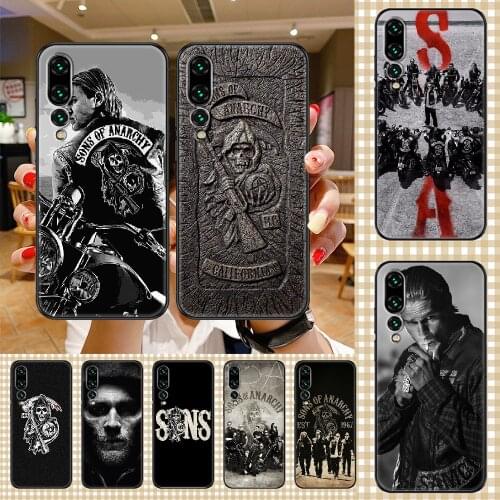 TV Sons of Anarchy Phone case For Huawei P Mate P10 P20 P30 P40 10 20 Smart Z Pro Lite 2019 black tpu cover art shell soft