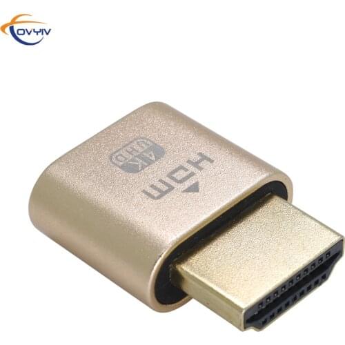 COVYIV HDMI Compatible Virtual Display 4K Dummy Plug DDC EDID Cheat Virtual Plug HDMI Dummy Emulator Adapter for Mining