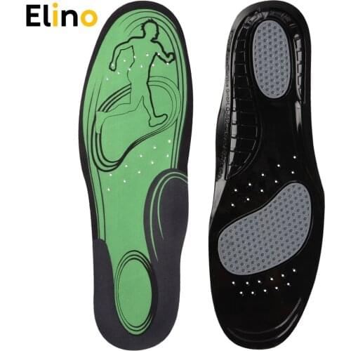 Elino Gel Sport Insoles Printed Mesh Shoe Pads Shock Absorption Feet Protector Insert Cushion Men Women Insoes for Sneaker