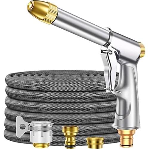 Expandable Magic Hose Pipe High-Pressure Car Wash Hose Adjustable Spray Flexible Home Garden Watering Hose Cleaning Water Gun