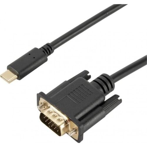 Type-C To VGA 1.8M 1080P Type-C Revolution To VGA Conversion Data Cable For Laptop UHD External Video Projector Type-C To VGA