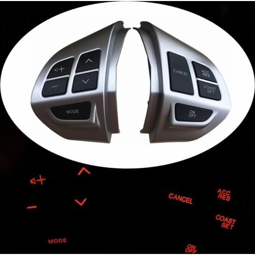 Steering Wheel Switch Button Audio Cruise Control Button Sticker Cover Trim For Mitsubishi ASX Lancer Outlander RVR Pajero Sport
