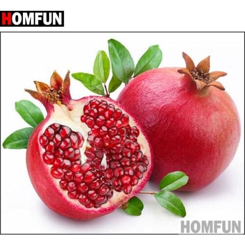 HOMFUN Square/Round Drill 5D DIY Diamond Painting "Fruit pomegranate" Embroidery Cross Stitch Full Rhinestone Decor A26102