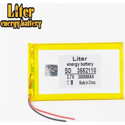 Best battery brand rechargeable batteries 3552110 3550110 3.7V 3000mah polymer lithium Li-ion for tablet pc 7 inch MP3