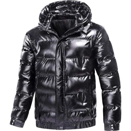 Mens Cotton Jacket Thick Warm Winter Men Jacket Parkas Fashion High-end Cold and Windproof Warm Mens Outerwear Hooded Jacket