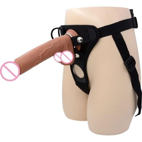 Mens Strap-on Realistic Penis Dildo Pants Sex Toys for Men Gay Strapon Harness Belt Adult Games Huge Consoladores Adult Toys