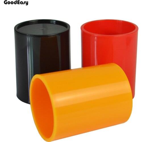 KTV Bar Colorful Gambling Casino Plastic Dice Cup With 6pcs #13 White Dices Texas Hold'em Poker Party Game Dice Cup Game