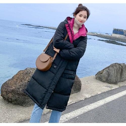 2019 New Winter Women Cotton Jacket Women Long Hooded Plus Size Womens Coat Parkas Thicken Outerwear Female Cotton Padded Jacket