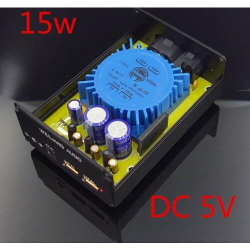 New type 5V USB 15W DC port dual output linear power supply DC voltage regulator CAS XMOS raspberry