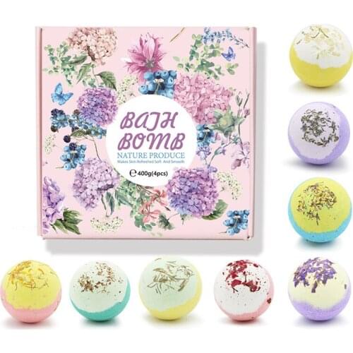 One box 4 soaps Soak In A Bath Bubble Natural Mineral Organic Bath Bomb