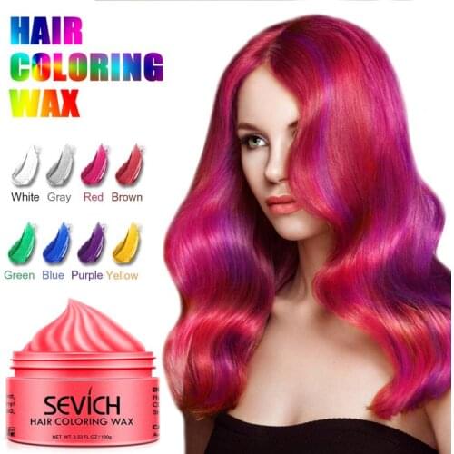 Disposable Hair Color Wax Styling Mud Paste Dye Cream Hair Gel For Hair Coloring Styling Salon Hair Coloring Molding 150g TSLM1