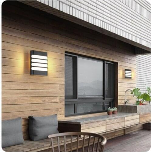 Outdoor LED Wall Light Waterproof IP65 COB LED Porch Lights Modern Indoor Home Decor Plastic Wall Lamp for Yard Corridor light