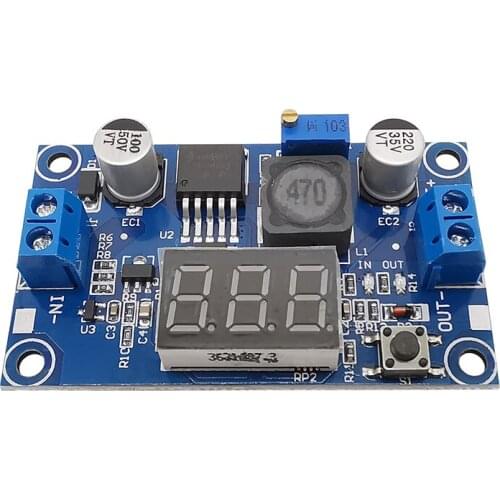 1Pcs LM2596 DC DC Step Down Converter Voltage Regulator Module 4.0~40V Buck Voltage Regulator With LED Voltmeter