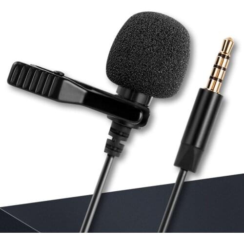 Portable 3.5mm Mini Microphone Lapel Lavalier Clip Microphone For phone camear For Lecture Teaching Conference Guide Studio Mic
