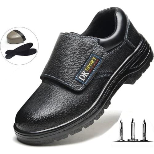 Labor Insurance Shoes Cowhide Steel Toe Cap Anti-smashing Anti-piercing Work Shoes Electric Welder Safety Protective Shoes Men
