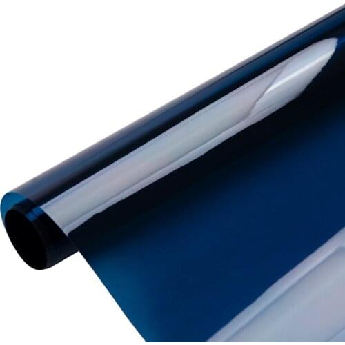 HOHOFILM 50cmx500cm Dark Blue Window Film glue tinted Window Sticker Glass Film Home Decor 20''x196.8