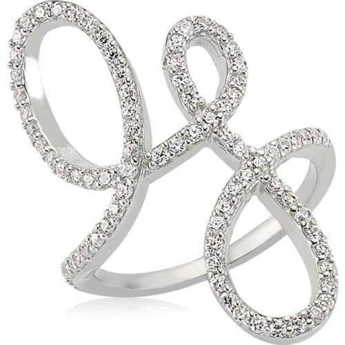 Tevuli 925 Sterling Silver Infinity Kördüğüm Lady Ring