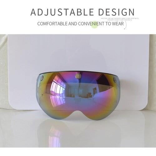 Universal Motorcycle Anti-UV Anti-Scratch Helmets Lens Motorcycle Helmet Wind Shield Visor For Standard 3-Snap Open Face Helmets