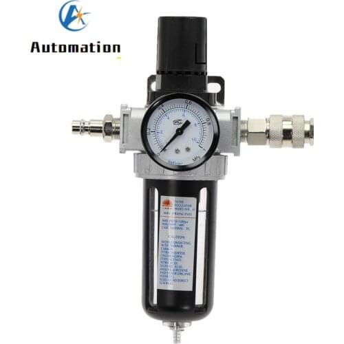 BSP 1/4" Air Compressor Moisture Water Oil Lubricator Trap Filter Regulator Air Regulator with Mount Connection Pneumatic Parts