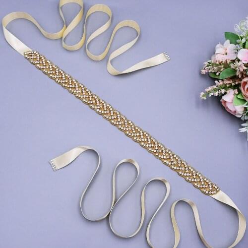 100% Handmade Bridal Sashes Luxury Rhinestones Wedding Dresses Belt Women Crystal Belts For Bride Wedding Waistband Jewel Belts