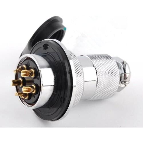 1Set DF30 GX30 Aviation Connector Female Socket & Male Plug 2 3 4 5 7 8 pin Round Flange Connector for Electric Power Industrial