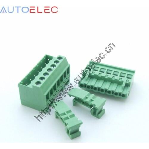 10sets Pitch5.08mm 7P Screw Plug-in Terminal Blocks connector US15mm Din Rail Mounting instead of:MSTBVK 2.5/ 7-G-5.08 - 1788774