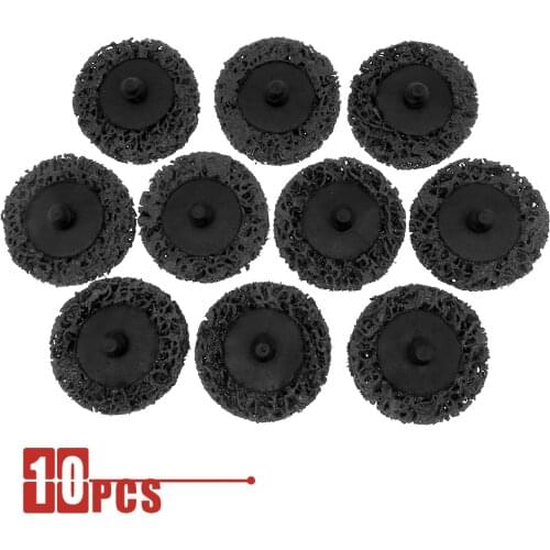 10PCS 2" 50mm Quick Change Roloc Easy Strip & Clean Discs Black for Paint Rust Removal Auto Surface Prep