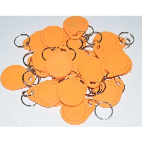 100pcs 13.56MHz IC M1 S50 Keyfobs Tags Access Control RFID Key Finder Card Token for RFID keypad fingerprint reader door lock
