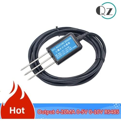 4-20mA RS485 Output TDR Electronic Soil Moisture Sensor Soil Temperature Transmitter Soil Electrical Conductivity Sensor Meter