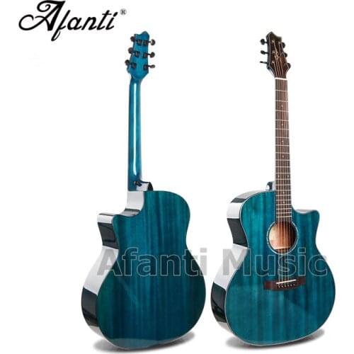 Afanti Music 40.5 inch Solid Mahogany top / Mahogany Back & Sides Acoustic guitar (WY-060)