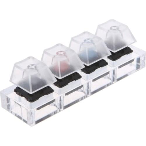 Acrylic Mechanical Keyboards Switch 4 Translucent Clear Keycaps Tester Kit