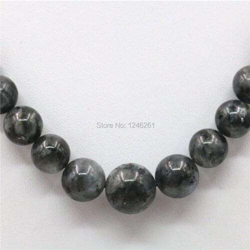 6-14mm Accessories Natural Gray Labradorite Stones Lucky Beads Necklace Chain Women Girls Gifts Hand Made Jewelry Making Design