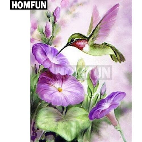 HOMFUN Full Square/Round Drill 5D DIY Diamond Painting "Animal Fruit Bird" 3D Embroidery Cross Stitch 5D Home Decor A00177