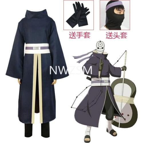 Arajuku Cosplay Anime charac Cosply Costume Headband Necklace Ring Kunai Deidara Tobi Halloween Costume