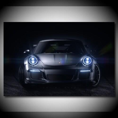 Vehicle Canvas Paintings Porsches 911 GT3 Headlight Modern Wall Art Pictur Game Posters and Prints for Living Room Decor