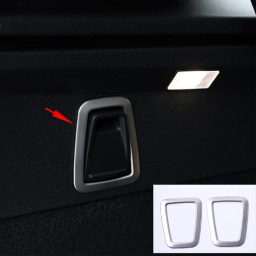 Free Shipping 2pcs Car Styling Stainless Steel Sticker Auto Trunk Hooks Decoration Frame Trim For 2016-2019 XC90 Car Accessories