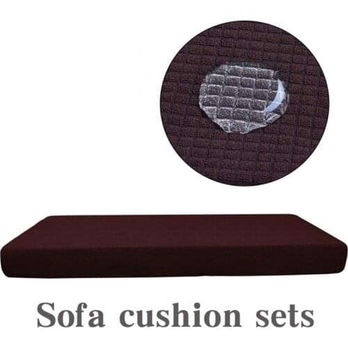 1/2/3/4 Seat Sofa Cushion Cover Chair Cover Furniture Protector Polar Fleece Spandex Elastic Waterproof Removable Slipcover