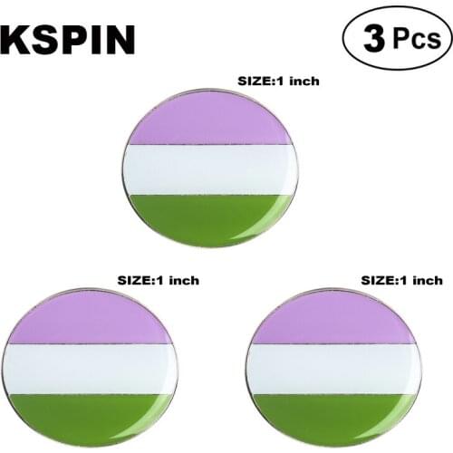 Genderqueer Lapel Pin Brooches Pins Flag badge Brooch Badges